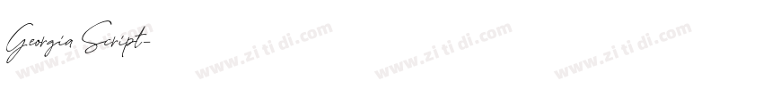 Georgia Script字体转换
